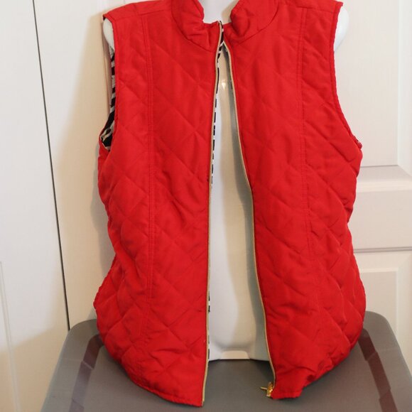 Casual Identity Zebra Print/ Red Reversable Vest Women's Size Large Casual Cozy - Picture 11 of 13